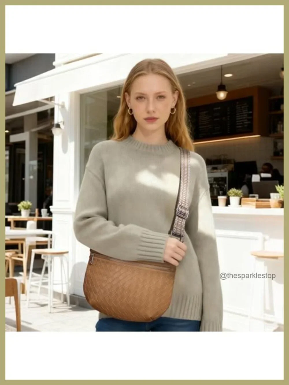 Faux Woven Vegan Leather Crossbody Bum Bag Fanny Pack for Women